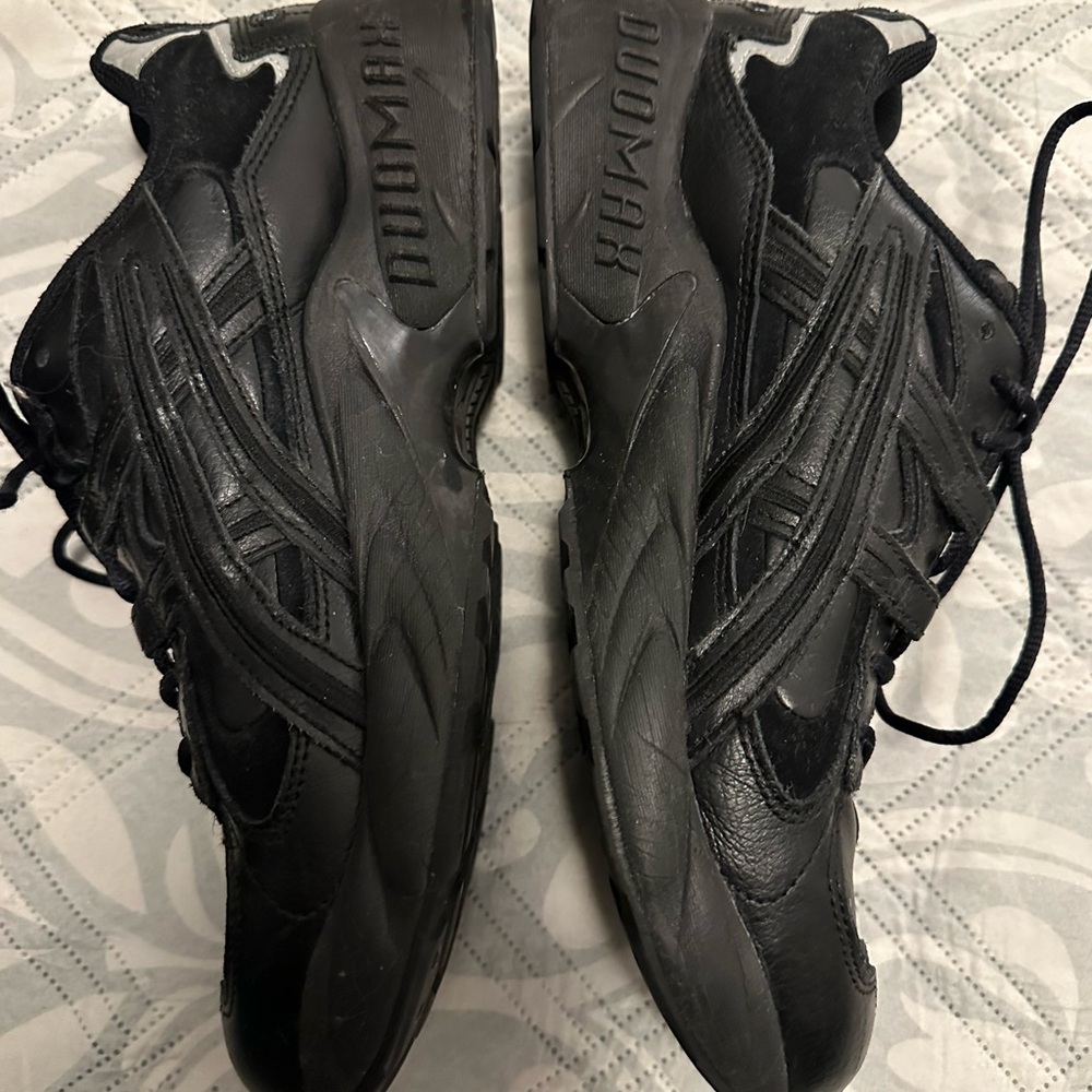 Men's Black Athletic Leather Sneakers - Picture 7 of 10